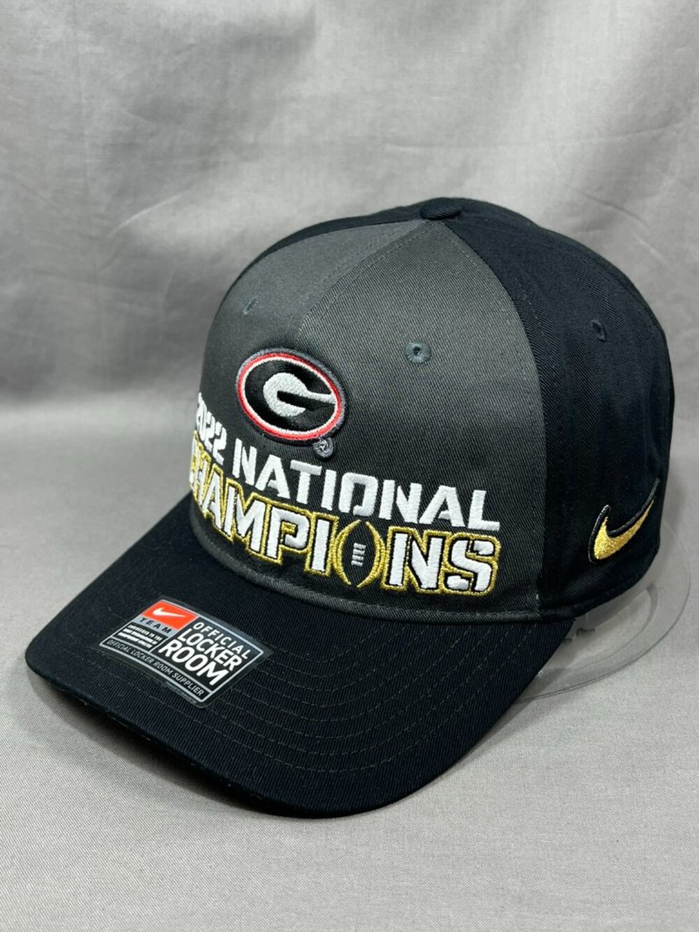 Nike Georgia Bulldogs 2022 National Champions Hat Black Locker Room Snapback Cap